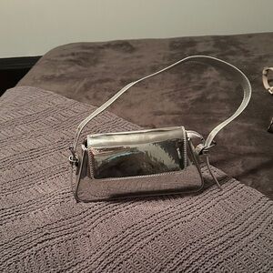 Silver Women's Shoulder Bag